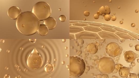 金色分子细胞高清在线视频素材下载