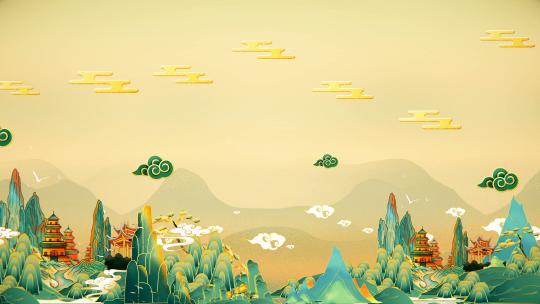 【4K】鎏金山水