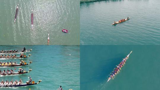 【合集】端午节龙舟比赛训练划船视频素材模板下载
