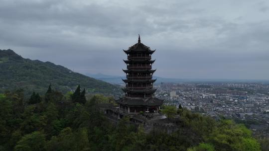 都江堰景区航拍