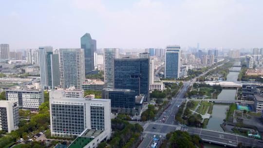 4k 航拍宁波南部商务区城市风貌视频素材模板下载