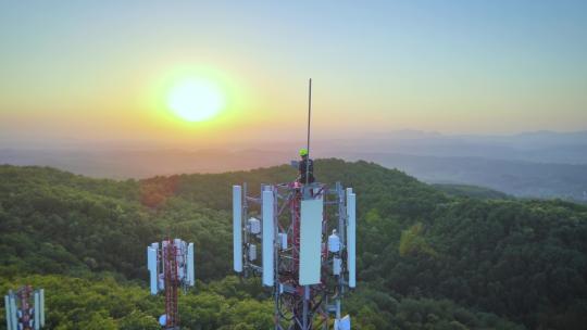 6g基站发射器特效科技 信号发射铁塔视频素材模板下载