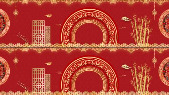 4K红色舞台演出背景ae