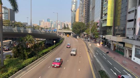 香港街头交通城市景观