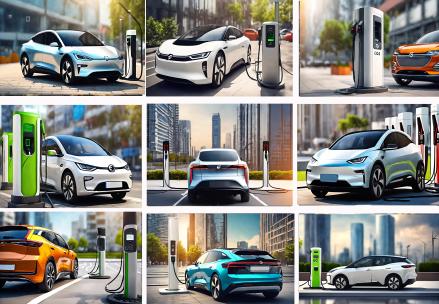 新能源电动汽车在充电桩充电