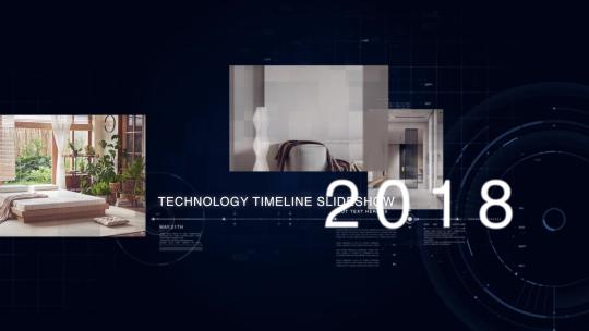 时间线展示科技公司发展史技术时间表幻灯片