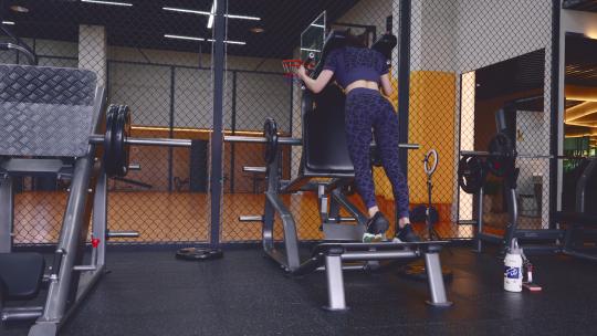 与健身房有关的运动设备以及健康生活方式