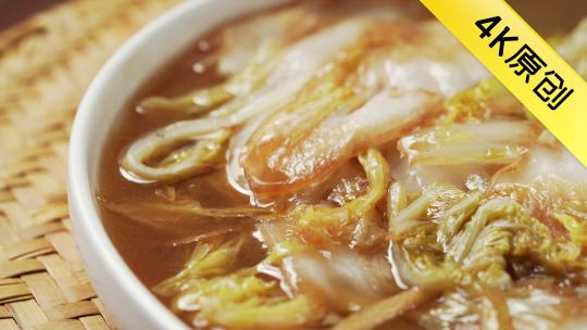 中国家庭常见菜-醋溜白菜烹饪过程视频素材模板下载