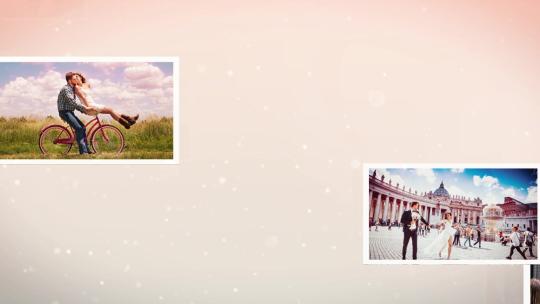 照片心形汇聚片尾片头AE模板