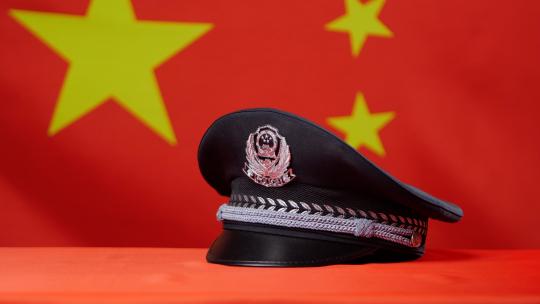 警服警帽警徽 中国人民警察扫黑除恶视频素材模板下载