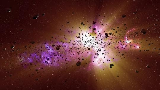 太空星云行星陨石银河星球动画 (4)视频素材模板下载