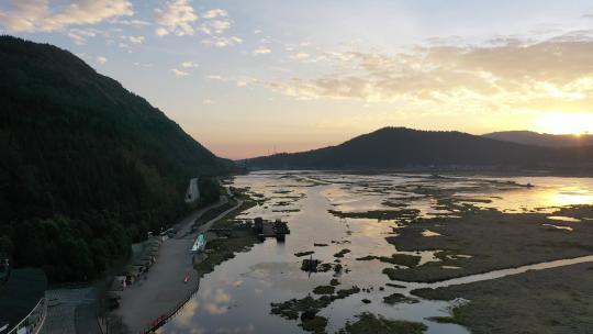 航拍云南腾冲北海湿地