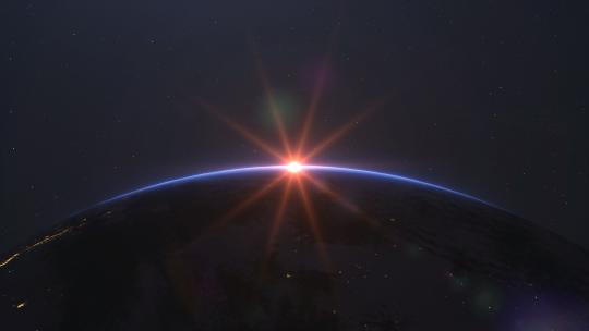 4K太空地球日出02