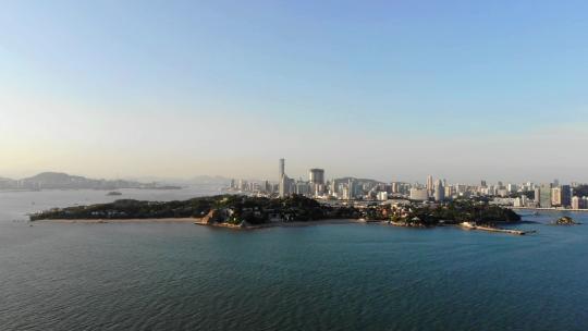 航拍福建厦门鼓浪屿风景区