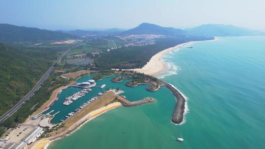 海南华润石梅湾国际游艇码头风景