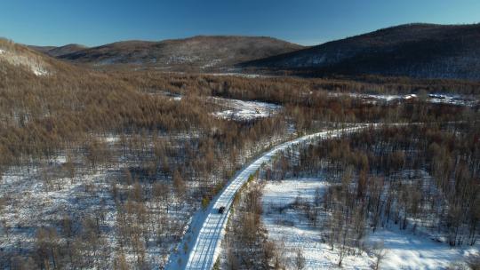 内蒙古大兴安岭森林公路S204省道航拍