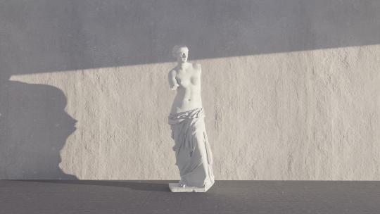维纳斯 断臂维纳斯 雕塑 光影 艺术 艺术馆视频素材模板下载