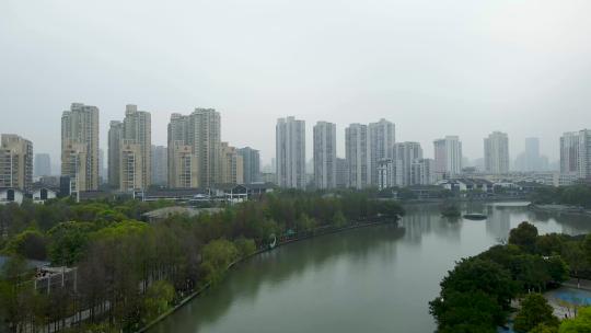 4k 航拍温州城市景观全景