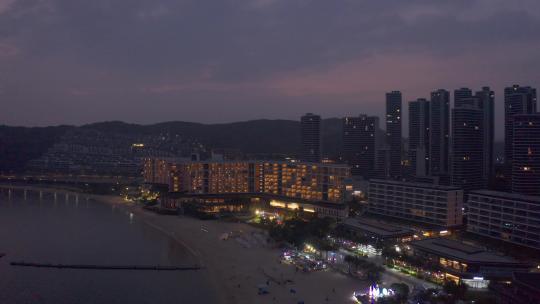 惠州小径湾-艾美酒店夜晚视频素材模板下载