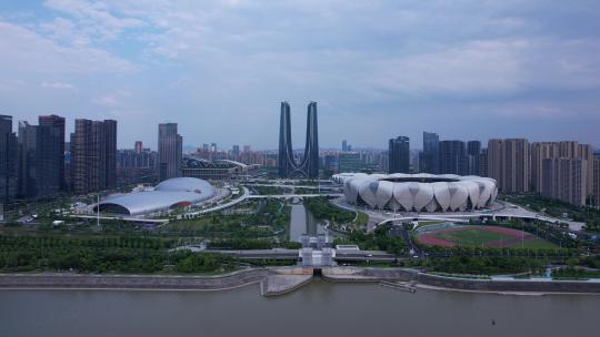 杭州亚运会馆奥体中心航拍