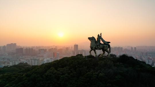 泉州航拍合集泉州西街东西塔福建郑成功雕像