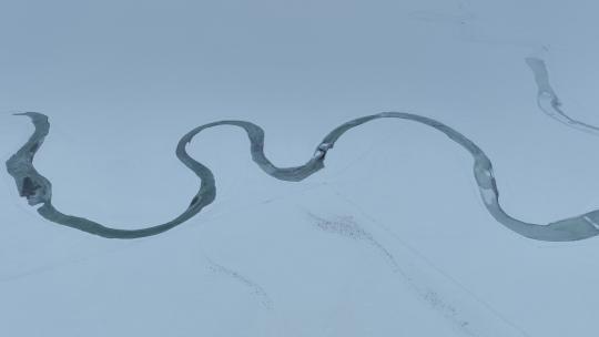 莫日格勒河天下第一曲河冬日雪景