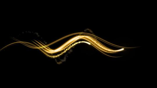 金色粒子光线运动路径