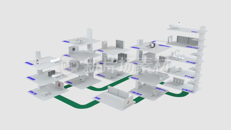医疗系统立体图