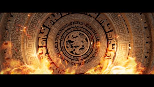 火焰龙图腾龙纹高清在线视频素材下载