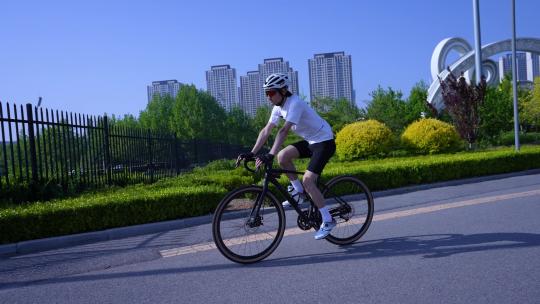 运动 骑行 骑自行车视频素材模板下载