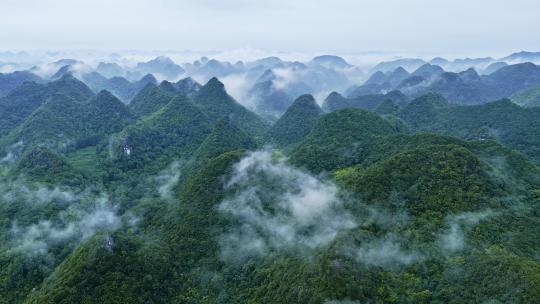 4k 航拍喀斯特万峰林