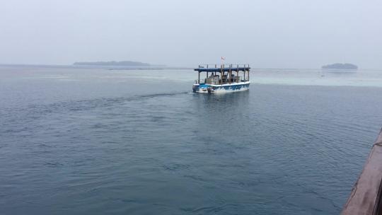 印尼 亚航 大海 小岛 航拍视频素材模板下载