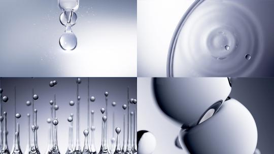 水分子精华球细胞水滴化妆品透明萃取