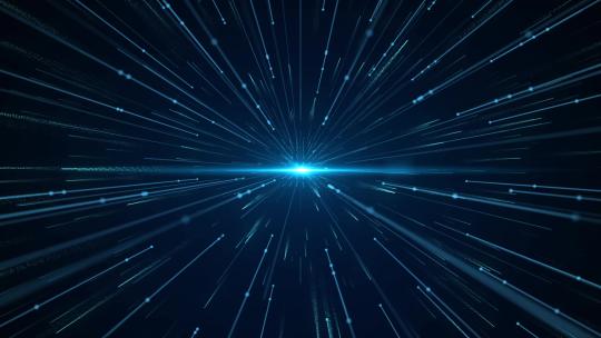 蓝色科技光线粒子穿梭【透明背景】视频素材模板下载