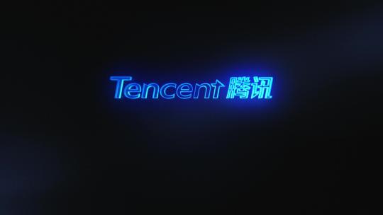 蓝色科技霓虹风格logo展示演绎