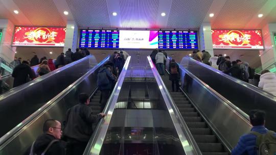 上海火车站春运人流合集