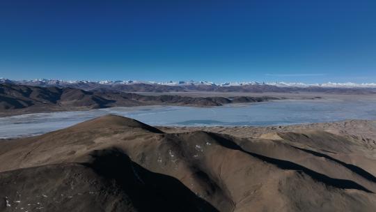 西藏当却藏布水系高原湖泊航拍视频素材模板下载