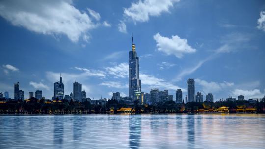 天津城市天际线夜景视频素材模板下载