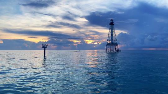 美国佛罗里达群岛理想鳄鱼礁灯塔视频素材模板下载