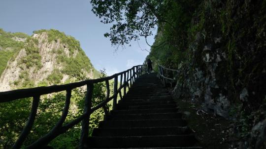 浙江温州楠溪江自然风景，龙湾潭