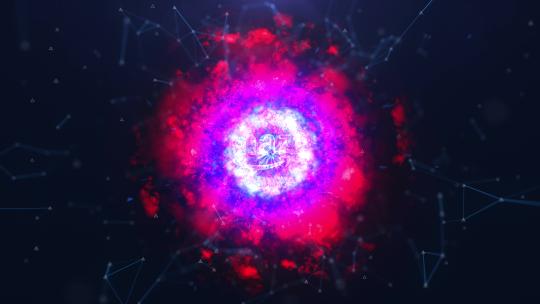 高爆粒子能量科技Logo展现动画