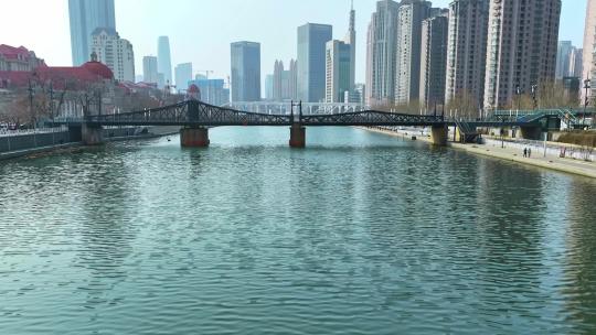 金汤桥平津战役三大战役天津地标海河风景视频素材模板下载