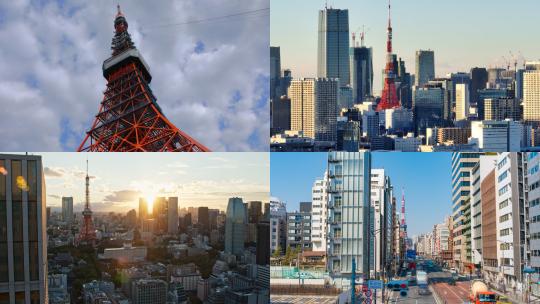 【合集】东京 各个方向时间的东京塔视频素材模板下载