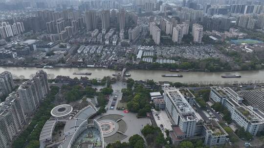 杭州拱宸桥京杭大运河航拍