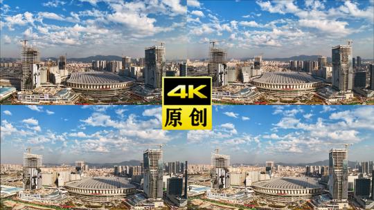 广州白云站延时摄影4K航拍高清在线视频素材下载