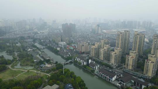 4k 航拍温州城市景观全景