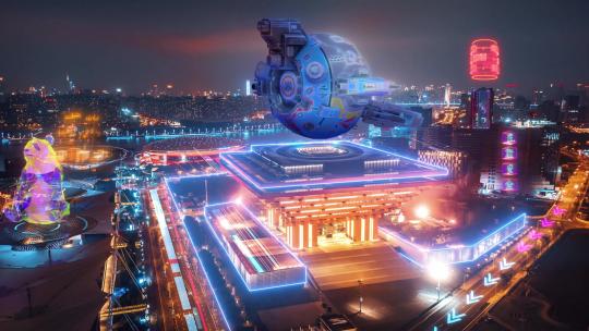 上海赛博朋克素材