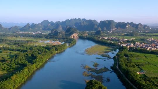 广西桂林美景航拍山水