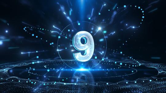 蓝色粒子开场倒计时片头