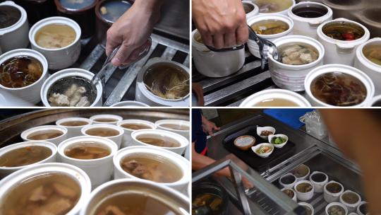 漳州早餐小吃店炖品枸杞汤高清在线视频素材下载
